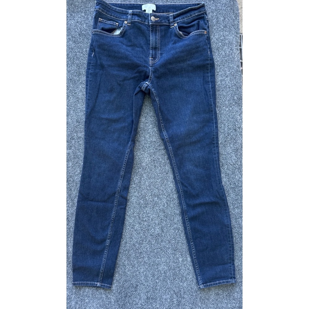 HM Womens Skinny Jeans Dark Wash Blue Stretch Denim Size 12 EUR 44 O/N 382282